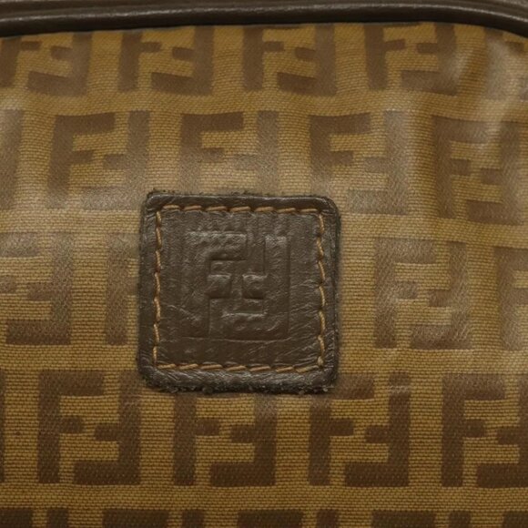 FENDI Zucchino Canvas Shoulder Bag Beige Auth - Picture 9 of 16
